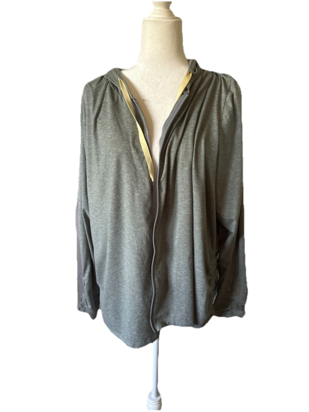 Maurices In Motion Full Zip Hoodie 3X Grey Spacedye Athleisure Plus Size 3